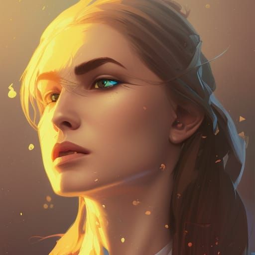 Detailed Rogue Portrait in Art Nouveau Style