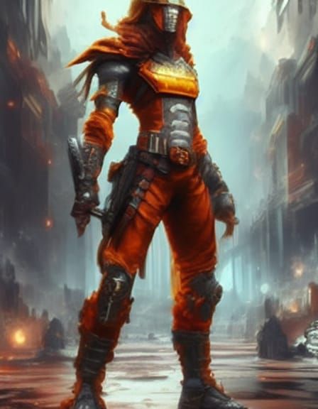 Warrior Faces Shadowy Foe in Dramatic Concept Art