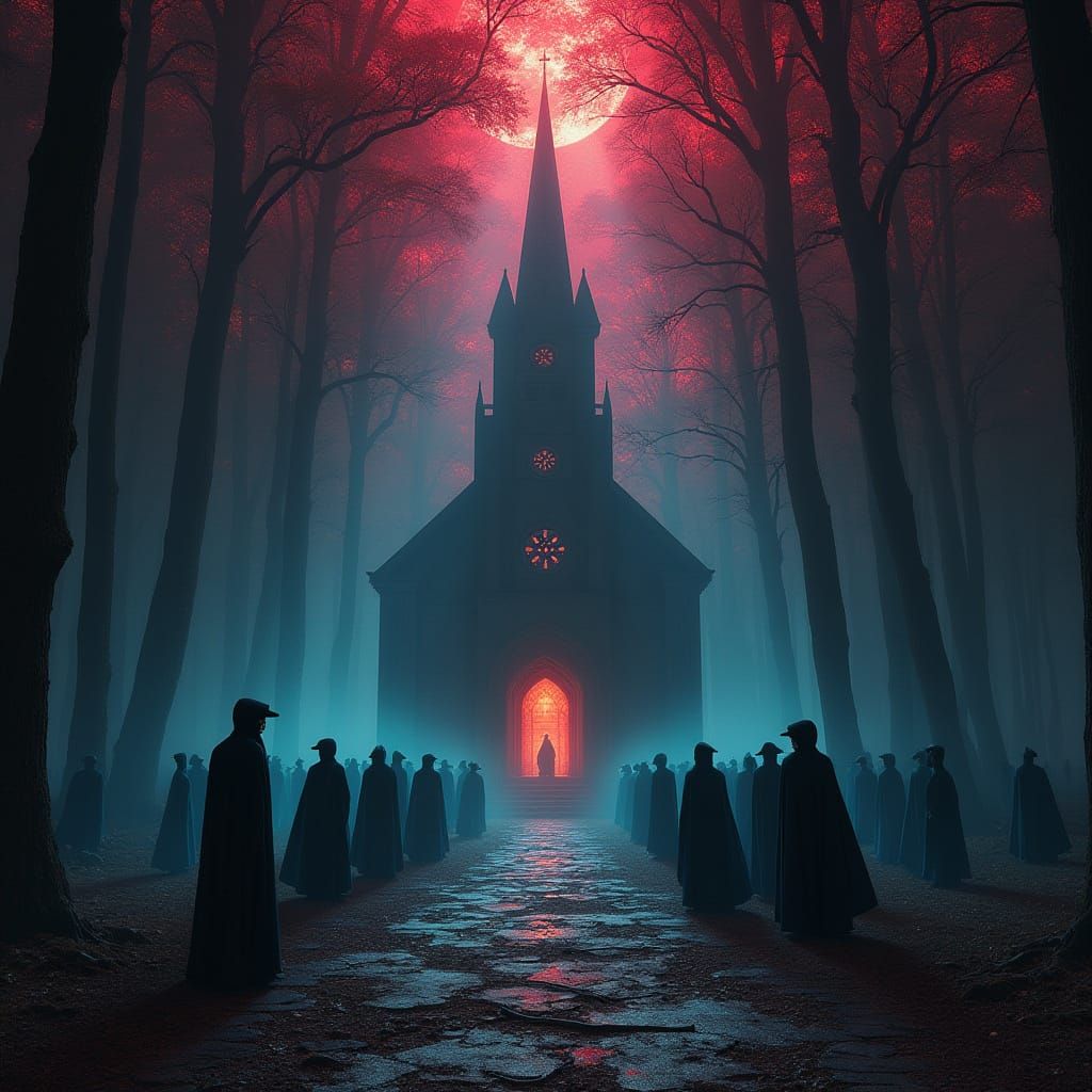 Path Killer Clan in a Dark Biomechanical Church