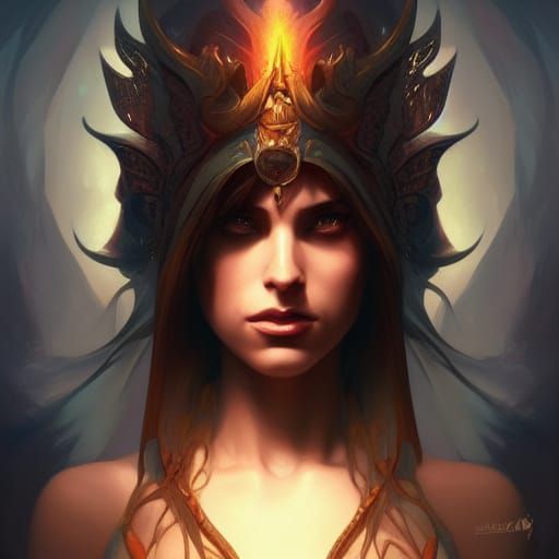 Azazil Portrait in Hyperdetailed Digital Art Style