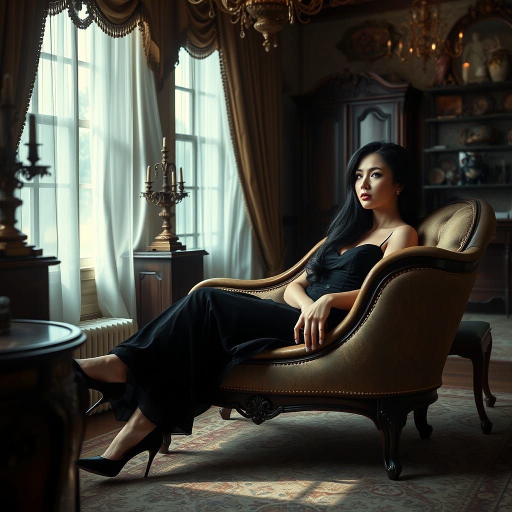 Elegant Victorian Lady in Timeless Beauty