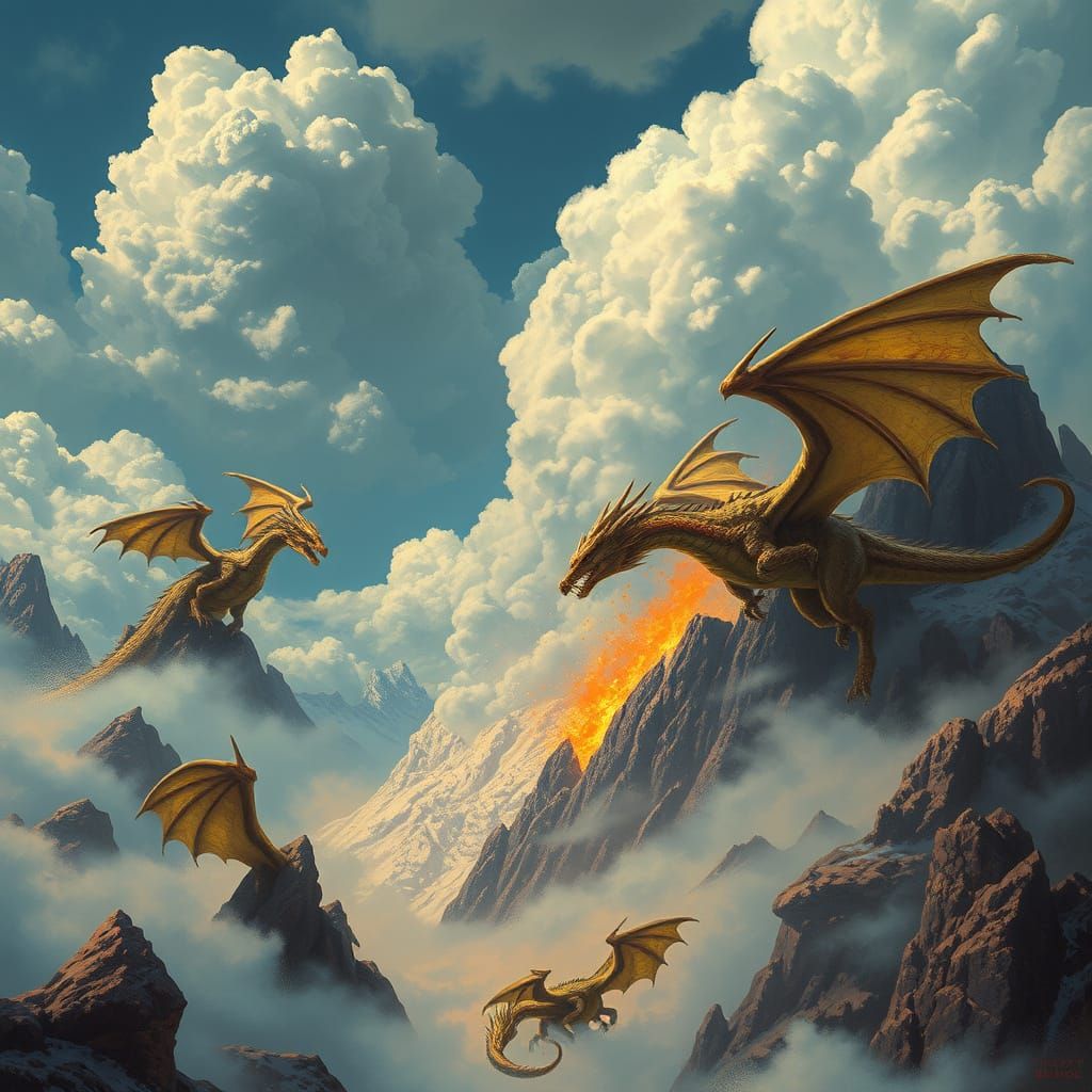 Epic Dragons in a Turbulent Landscape