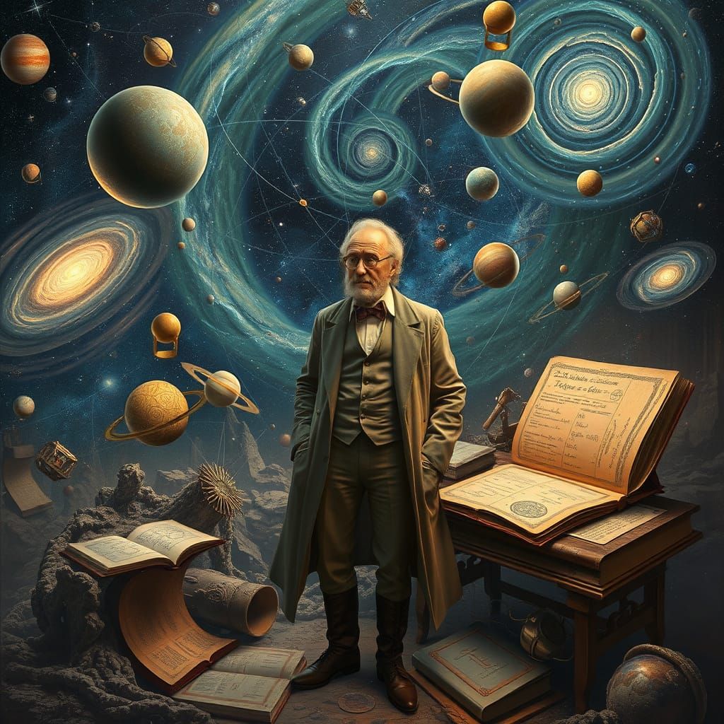 Surrealistic Vision of Cosmic Strings and Celestial Bodies i...