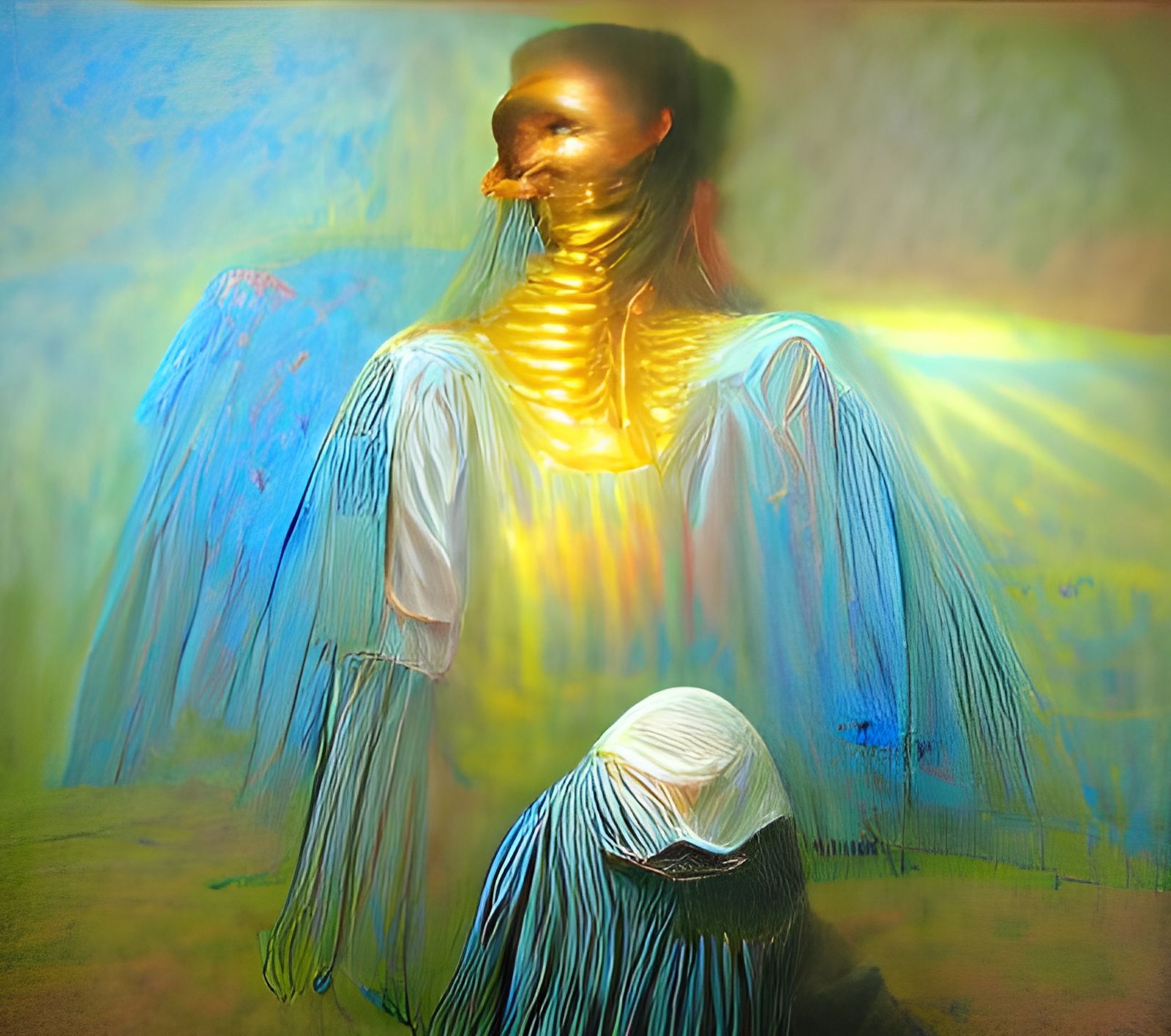 Glowing Angel in Surrealist Style