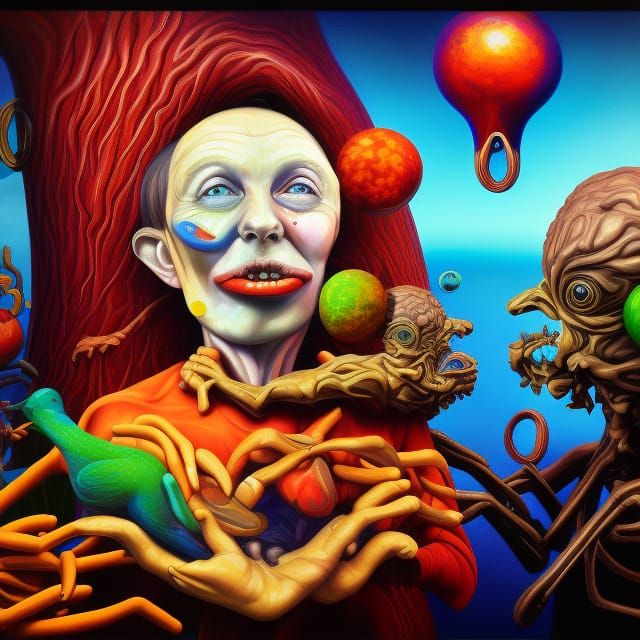 Surreal Psychobabble Concept Art in Oil Painting Style