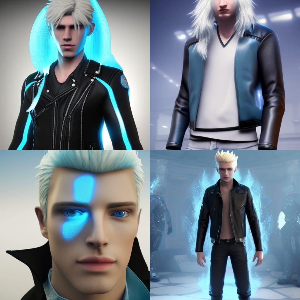 Blond Man in Leather Jacket: 3D Game Cinematic