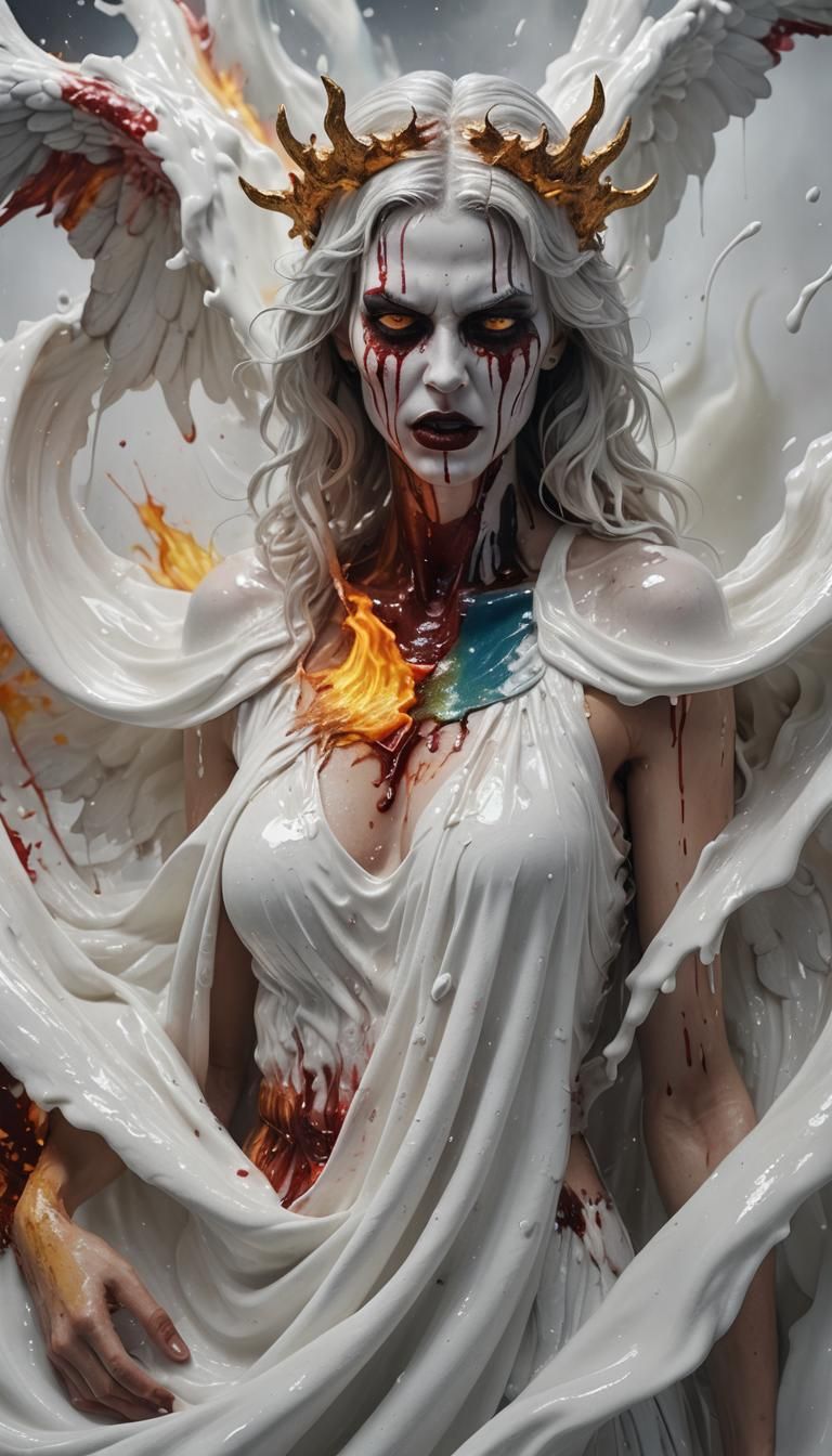 Demonic Angels Screaming in Milk: Psychedelic Art