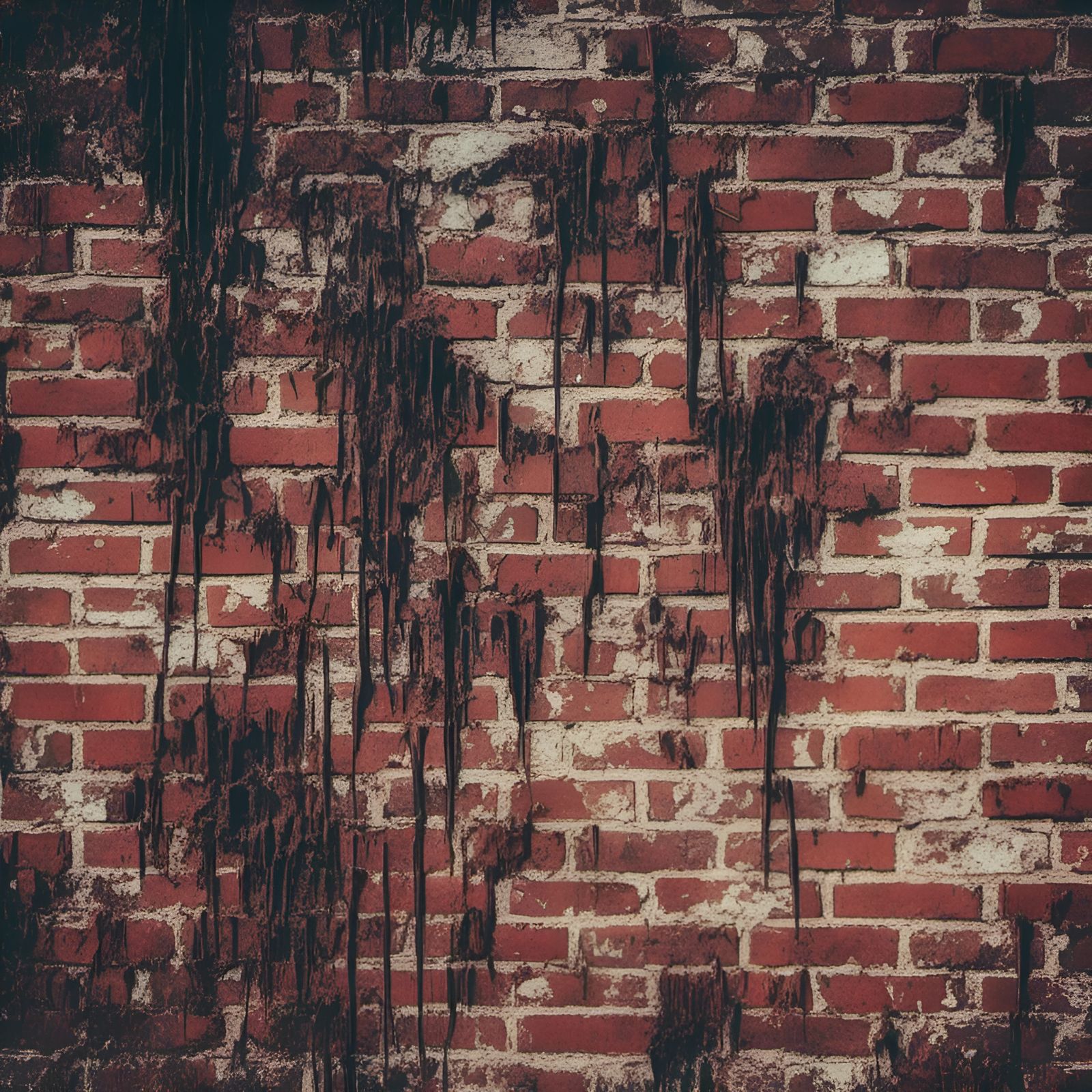 Decaying Brick Wall in Macabre Style