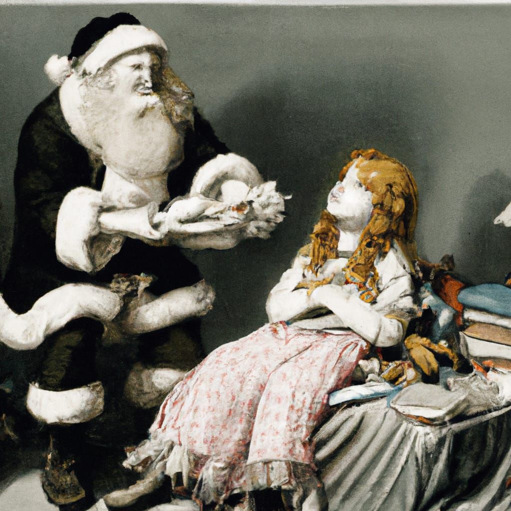 Santa Claus Gift, Gustave Doré Style