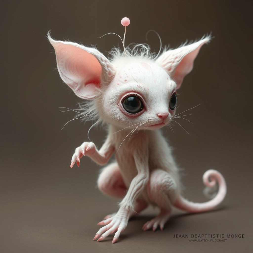 Pink Filigree Creature in Faerie Art Style