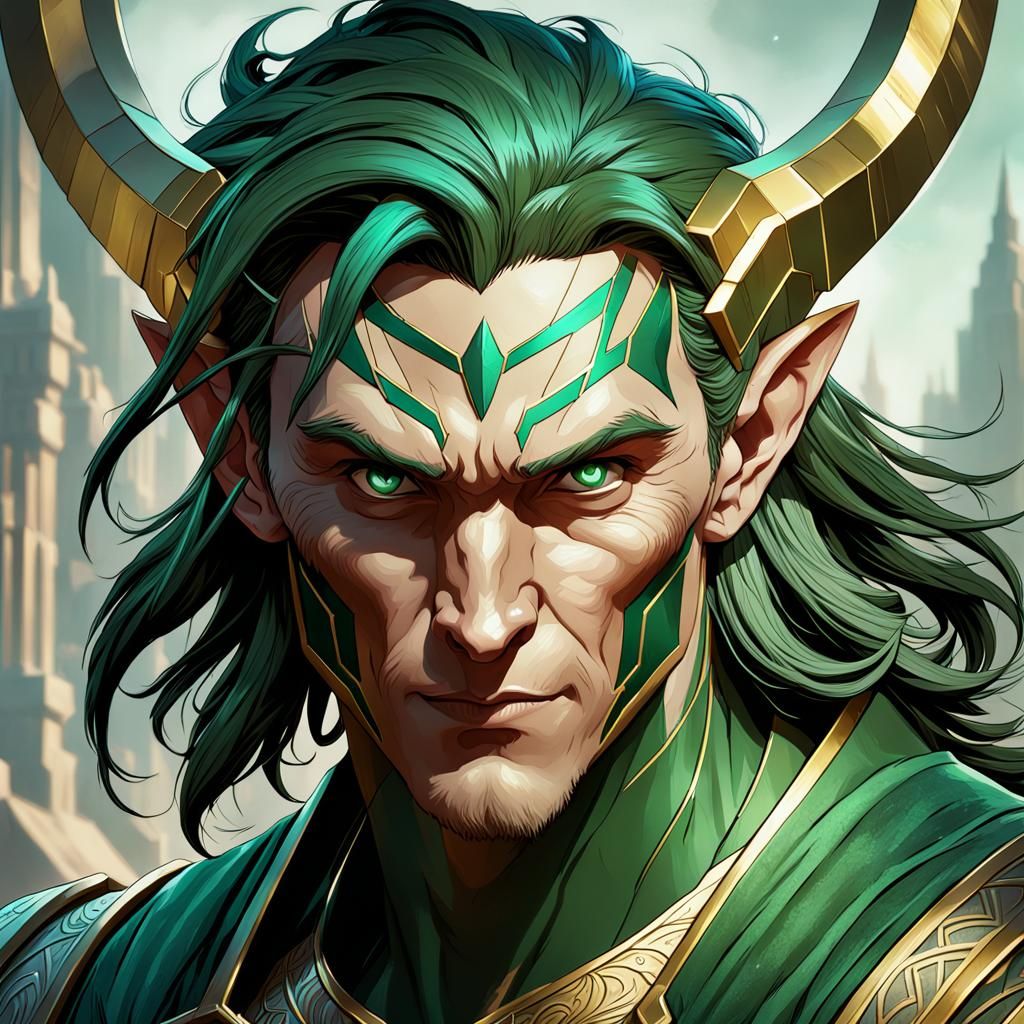 Loki, Norse God of Mischief: Detailed Portrait