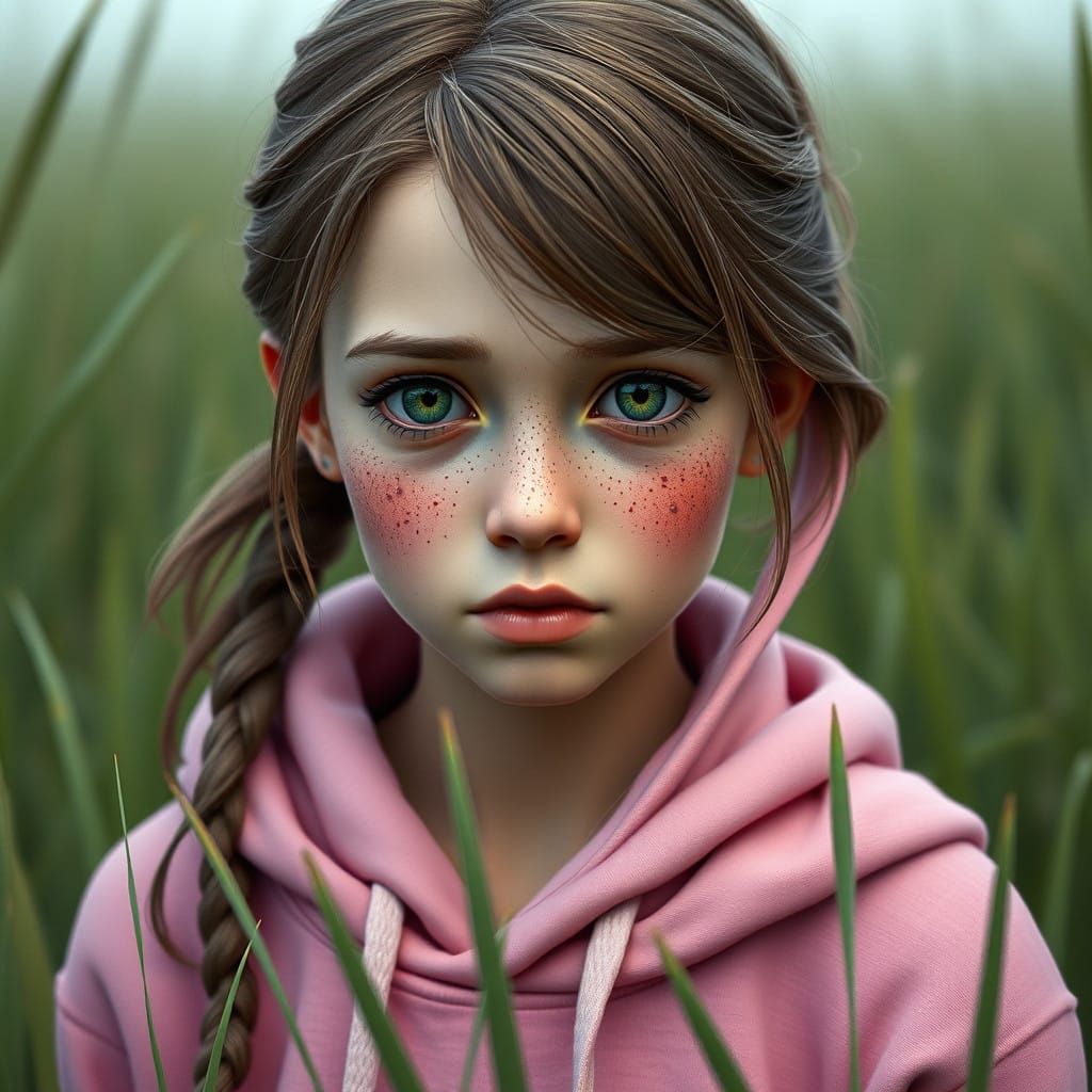 A portrait of an  girl