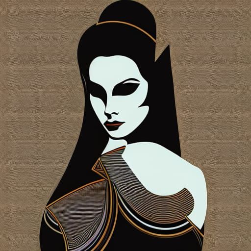 Classically Beautiful Woman in Vector Pop Art