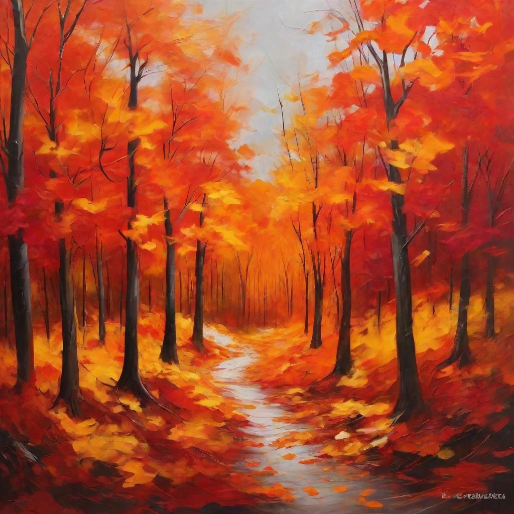 Autumn Forest Vortex: A Dynamic Scene