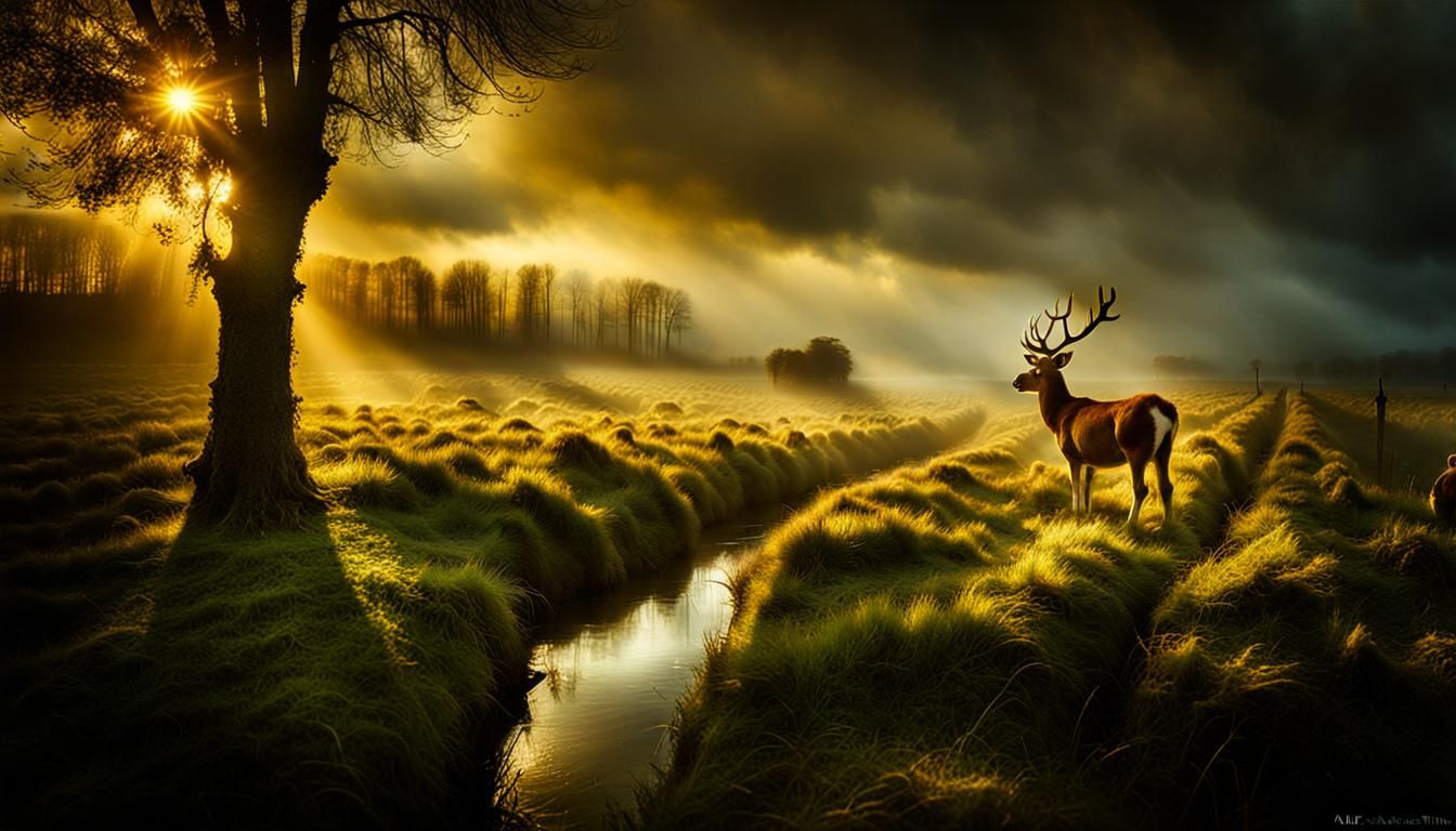 Double Exposure Art with Brush Strokes and Textures