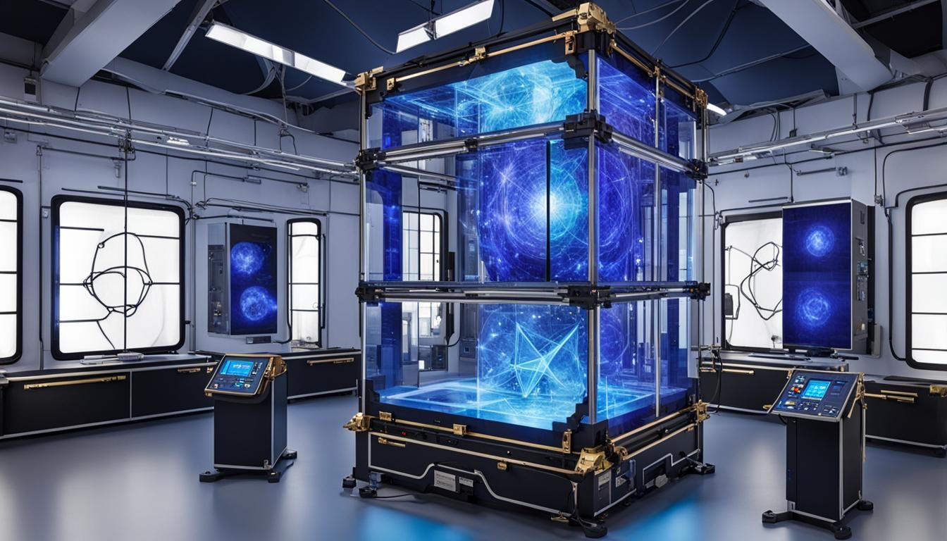 Futuristic Cube with Advanced Technology and Plasma