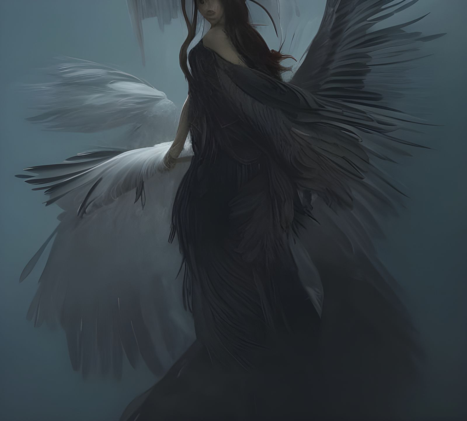 Angel of Death in Dynamic Dark Fantasy Art