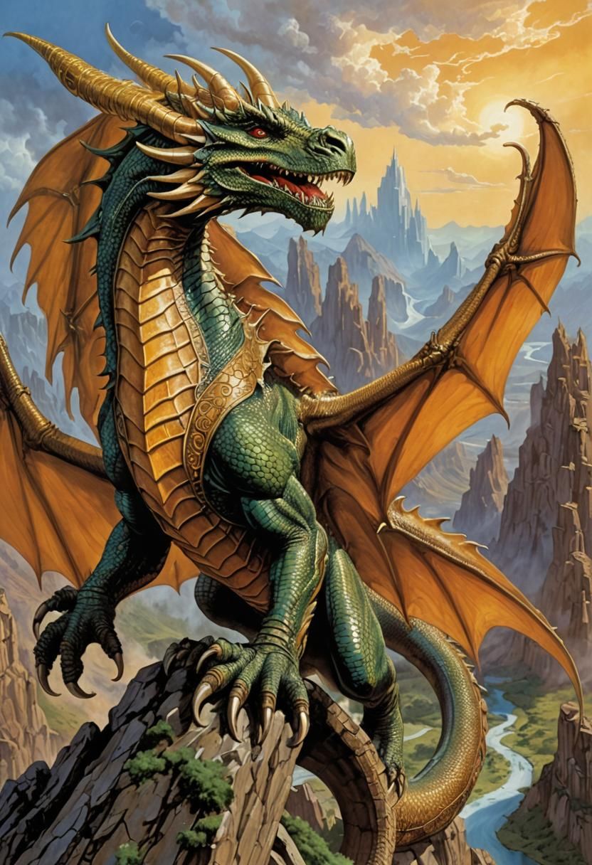 Bronze dragon from Anne McCaffrey's 'Dragonriders of Pern' b...