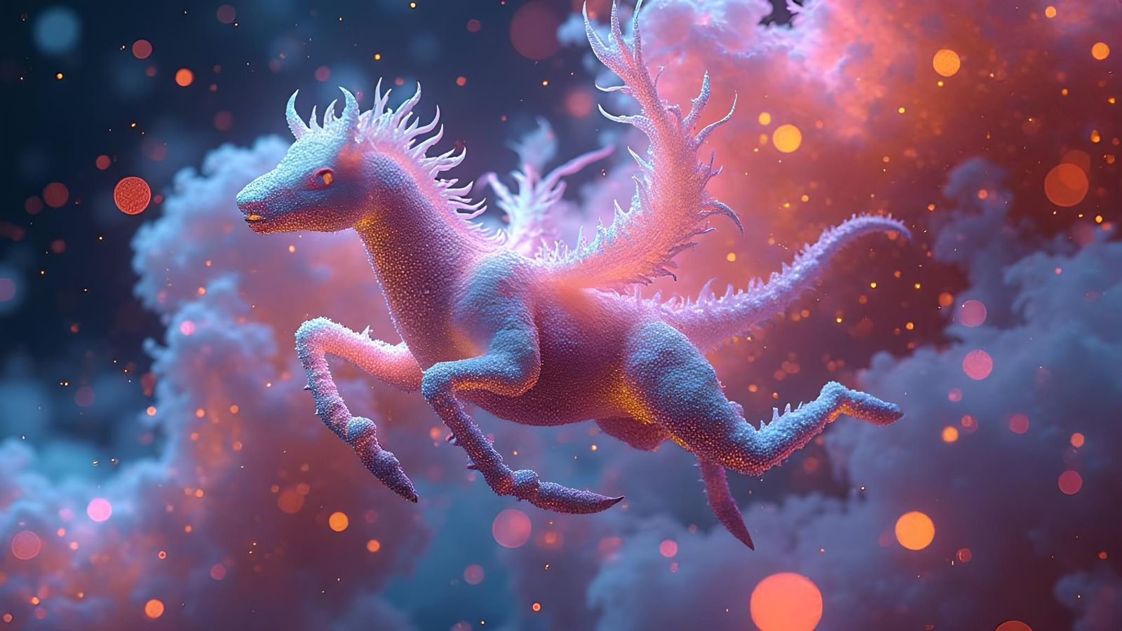 Dynamic Sci-Fi Rube Goldberg Machines in Holographic Style