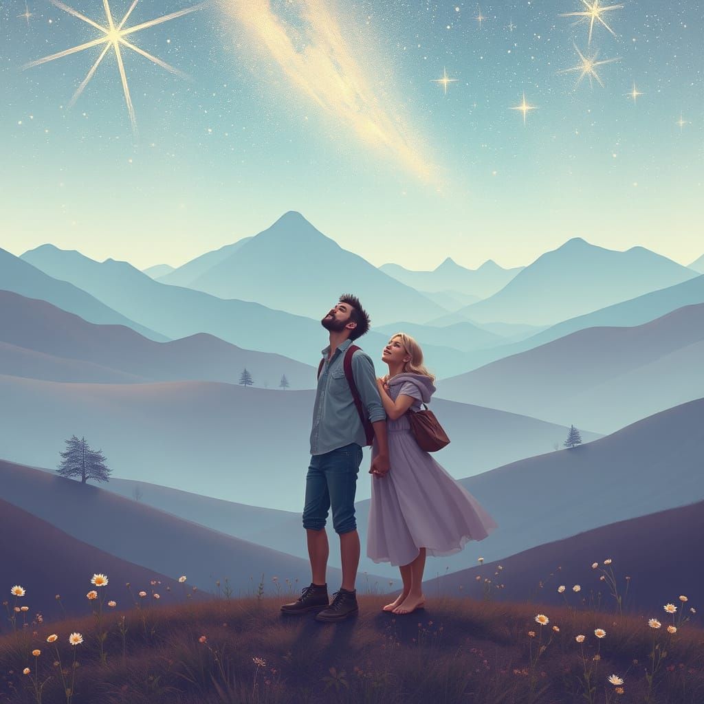 Lost in Wonder, Hand in Hand under Starry Skies