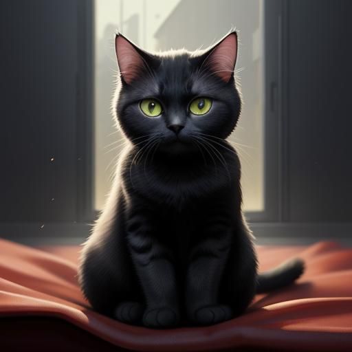 Hyperdetailed Robot Cat Concept Art