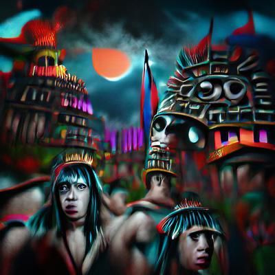 Aztec Empire: Night of Sorrows, Film Noir Art