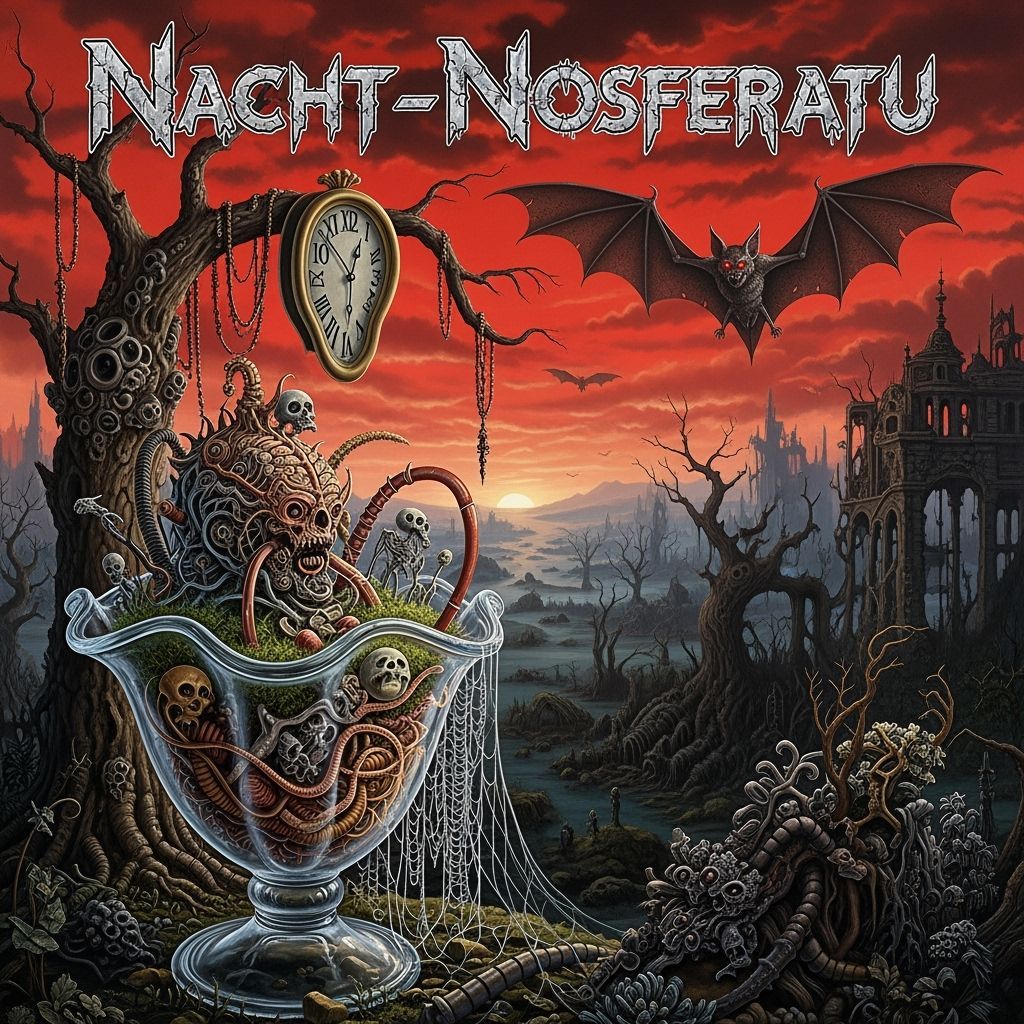 Surreal LP Cover: Biomechanical Ecosystem in Giger Style