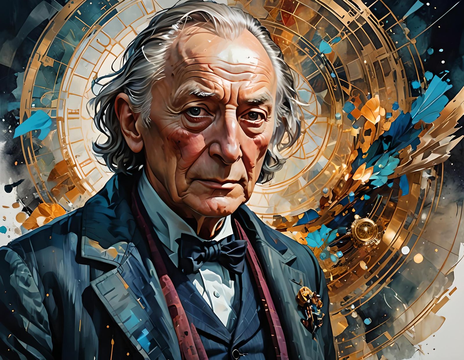Doctor Who: Hartnell as Oil Painting Portrait