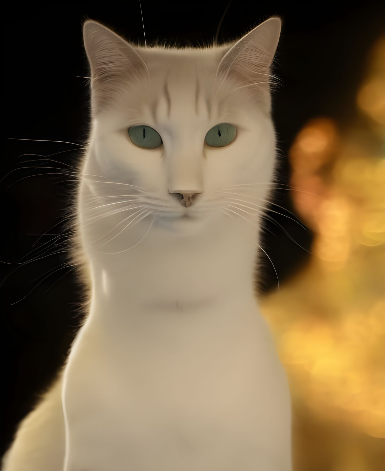 Surreal Cats on Antique Furniture in Dreamlike Style