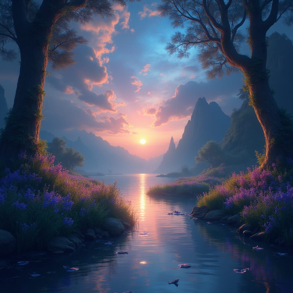 Enchanted Quote App Splash Screen in Deep Matte Painting Sty...