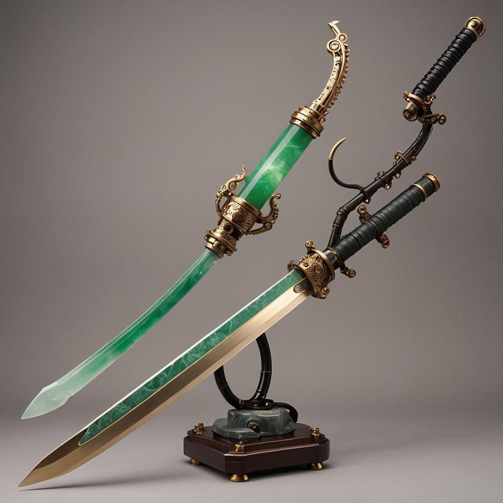 Jade Katana Infused with Tesla Energy