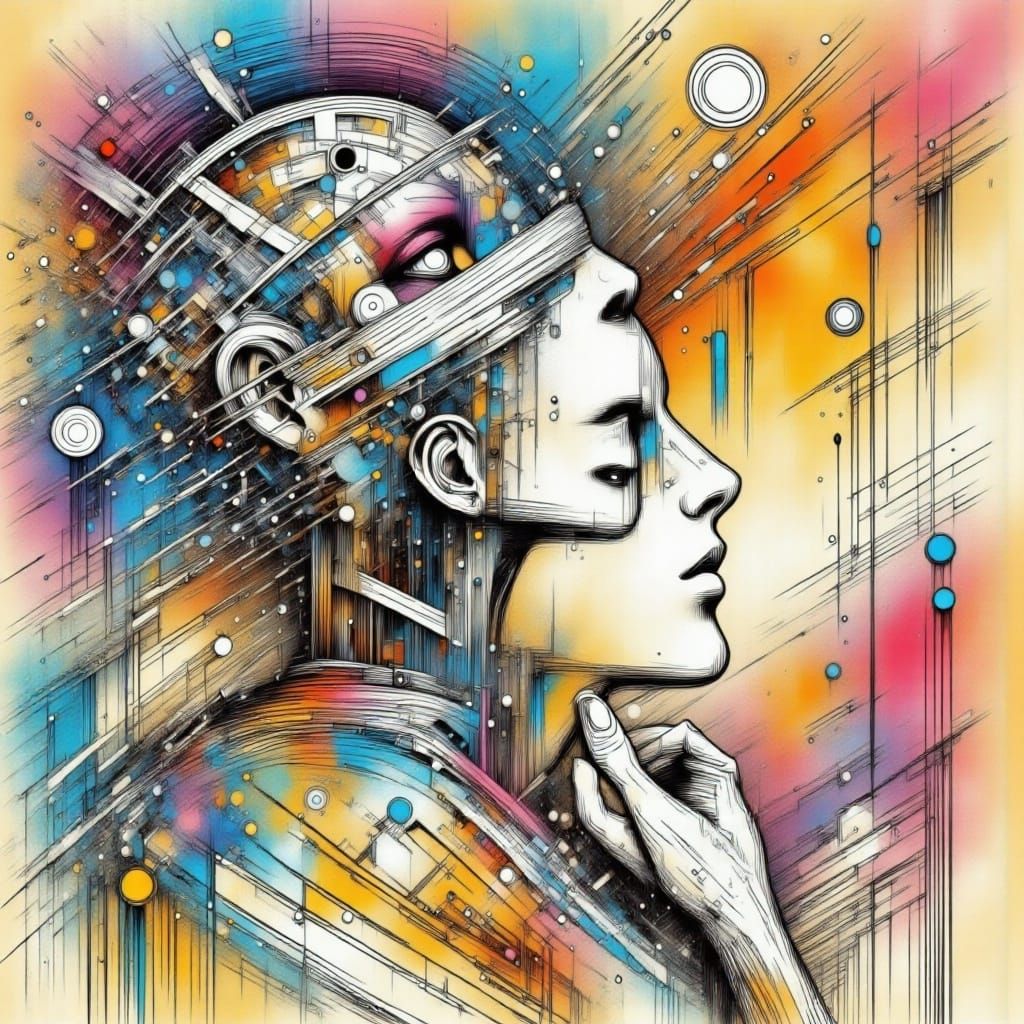 Dynamic Abstract Composition in Mixed Styles