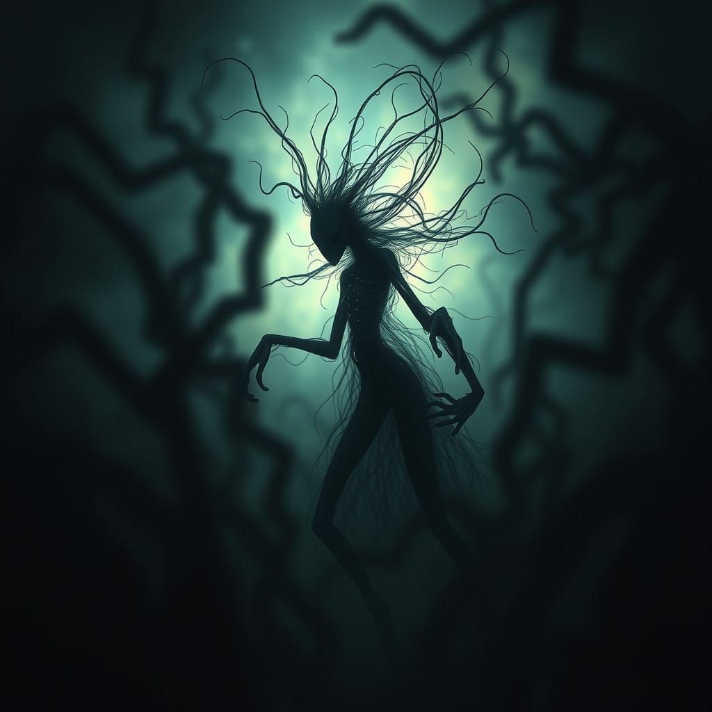 Ethereal Creature Blurs into Shadowy Reality