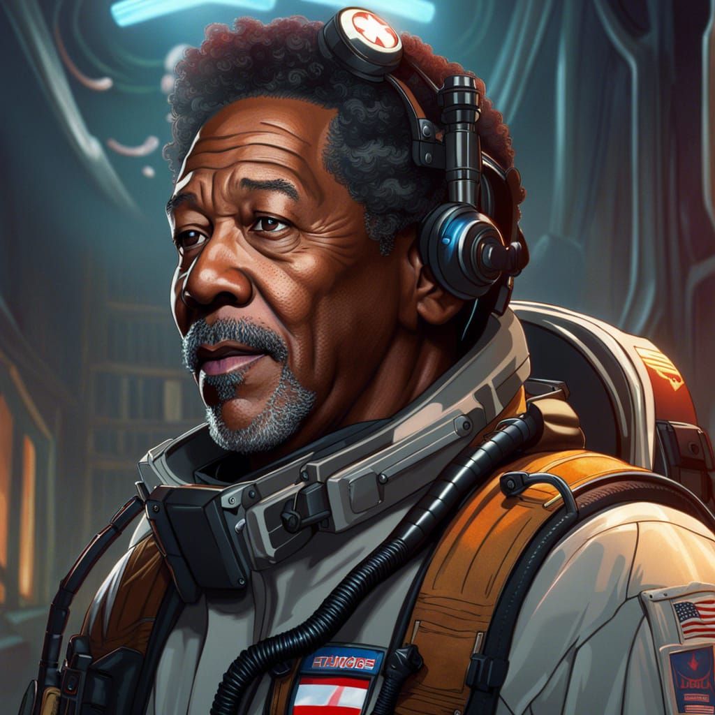 Morgan Freeman as Venkman, Digital Art