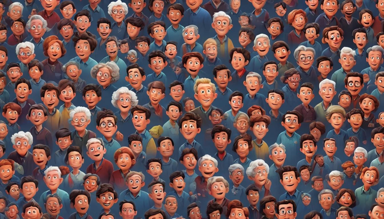 Nostalgic Pixar-Style Portrait of Grandma's Son