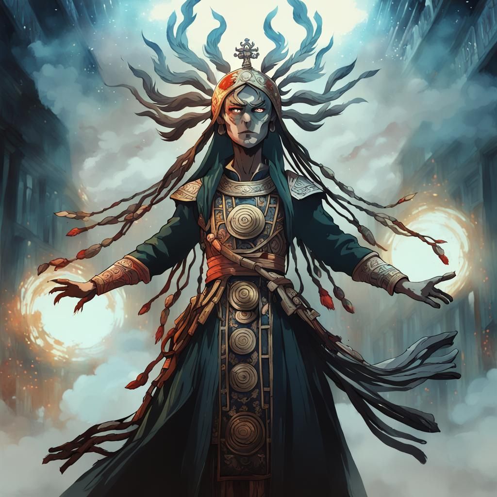 Slavic Anime Dance in Baroque Ukiyo-e Style