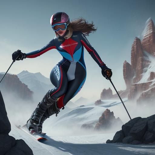 Downhill ski queen