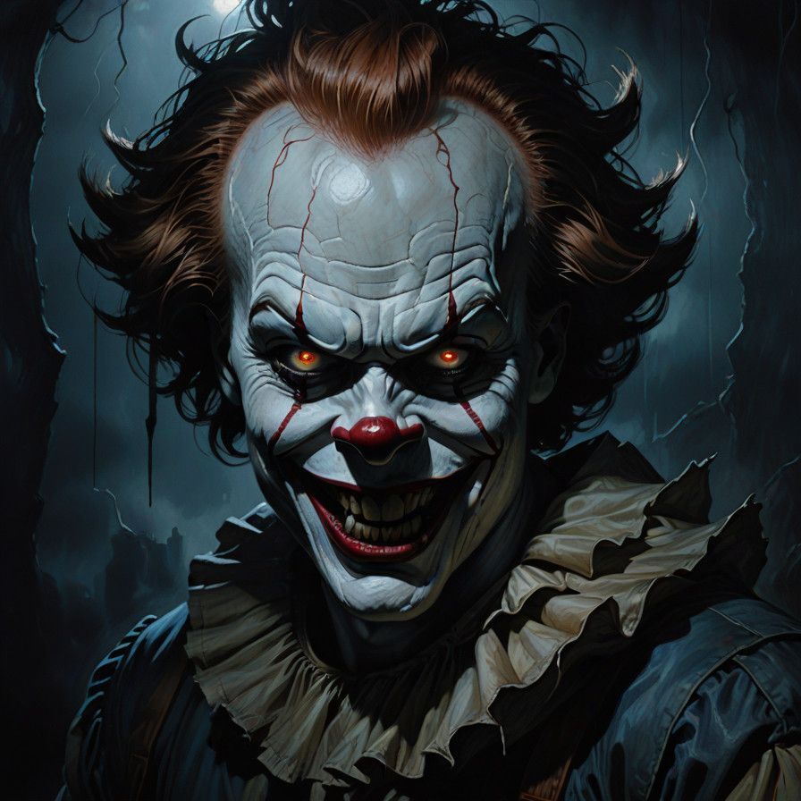 Eerie Portrait of a Twisted, Pennywise-Inspired Entity