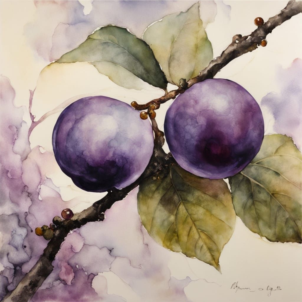 A pair of plums