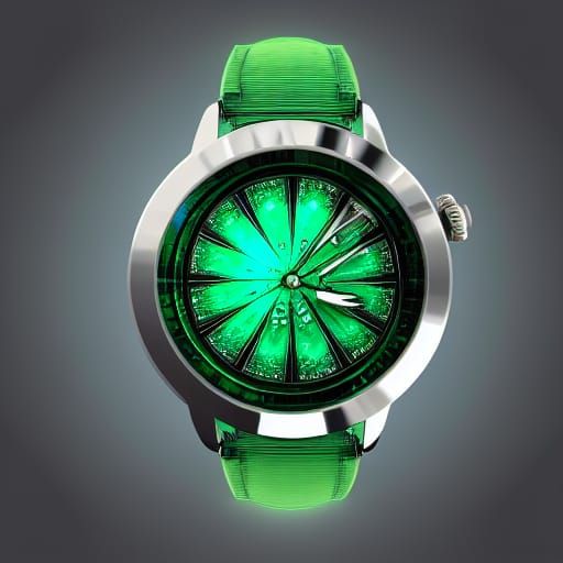 Intricate Crystal Watch Sci-Fi Concept Art