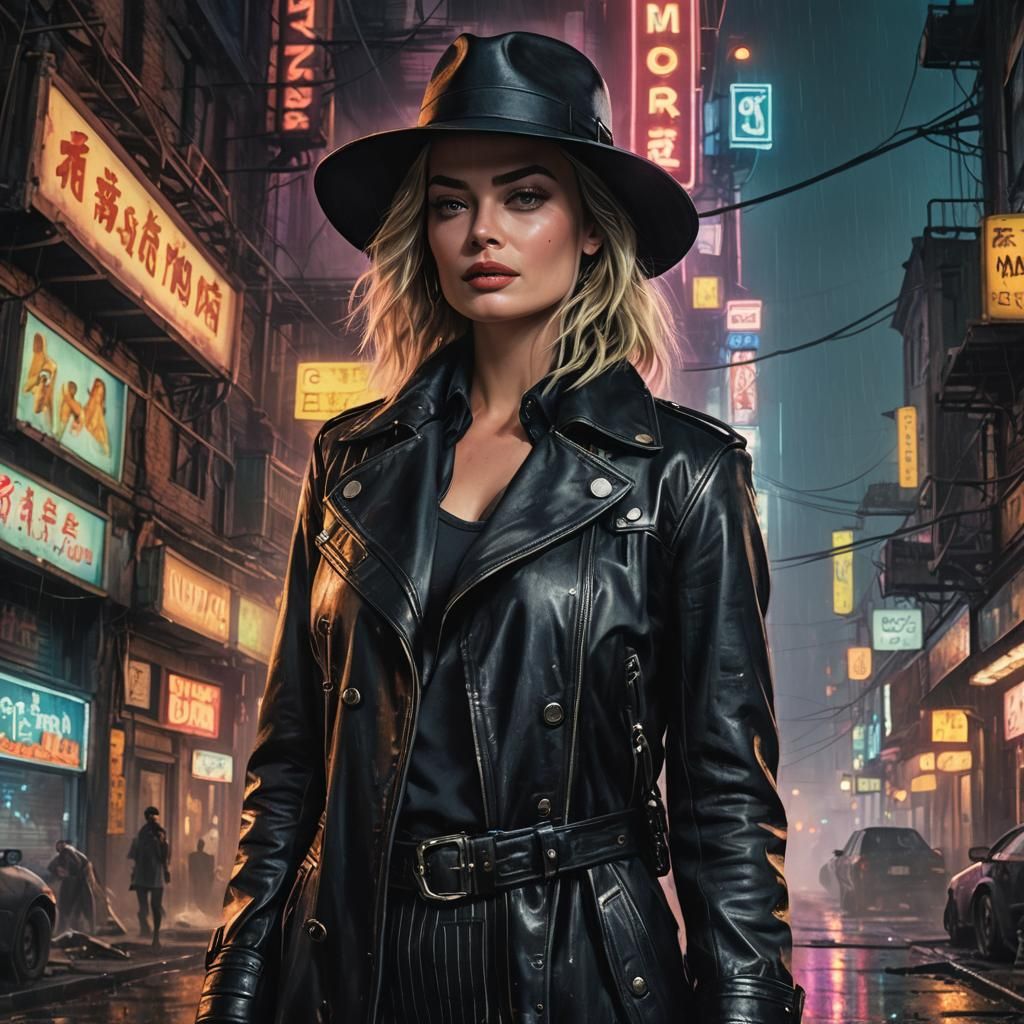 Margot Robbie as Post-Apocalyptic Urban Detective