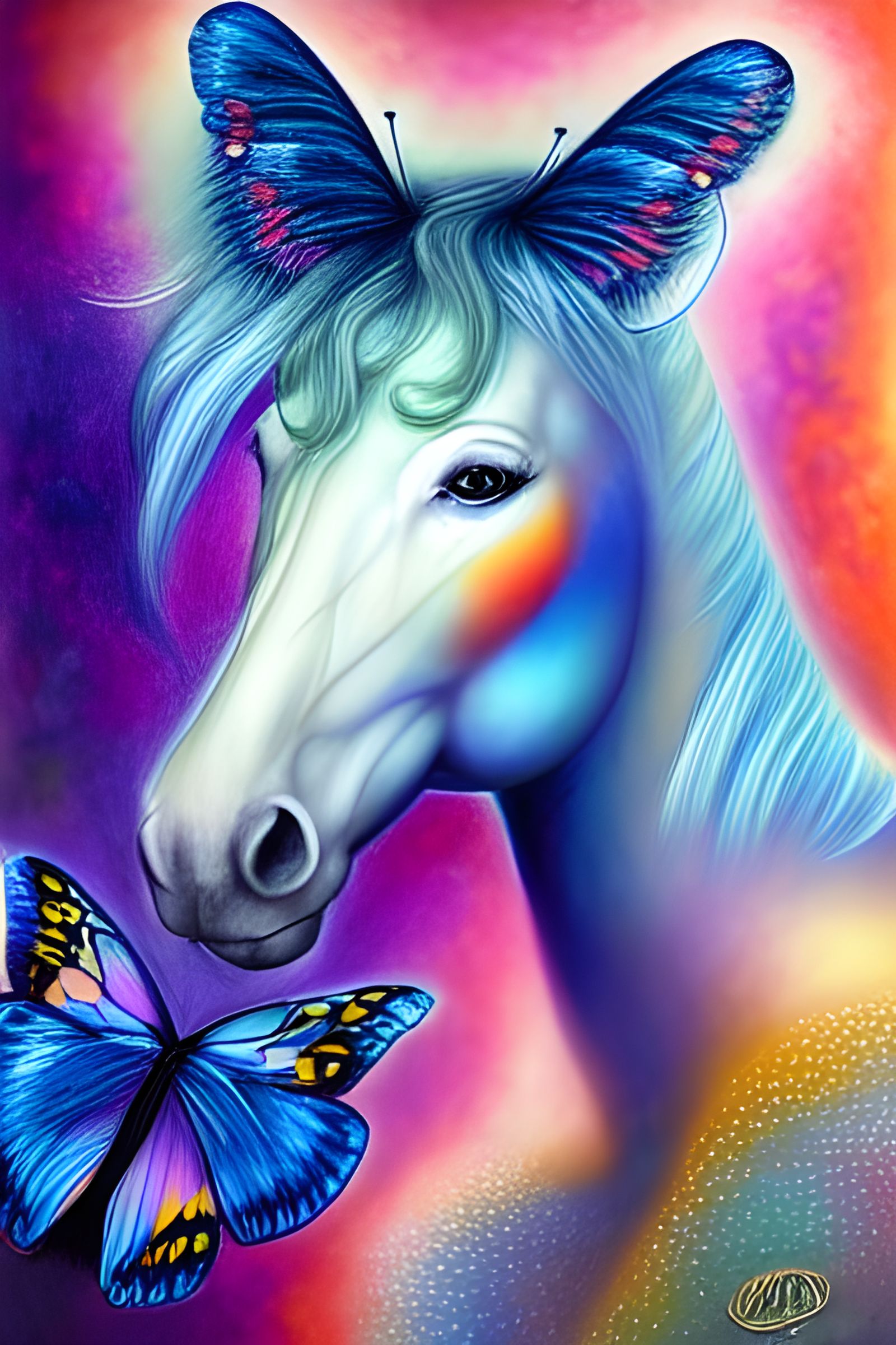 Butterfly Horse Portrait