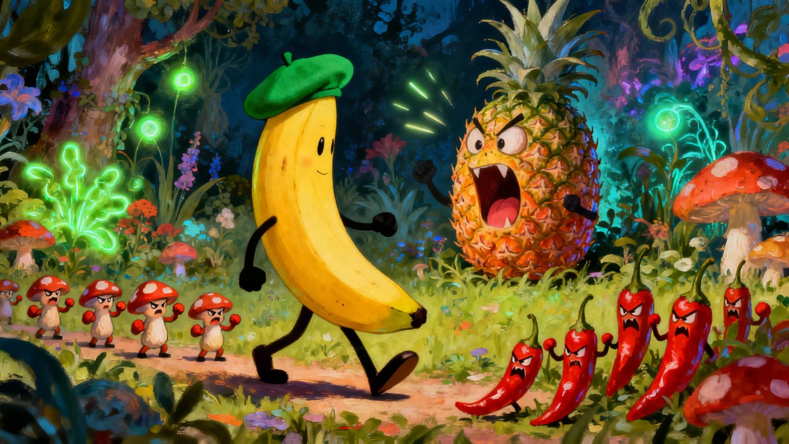 Whimsical Banana's Fanciful Garden Adventure