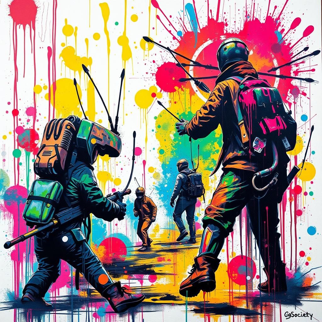 Colorful Graffiti Street Art Adventure in Splash Style