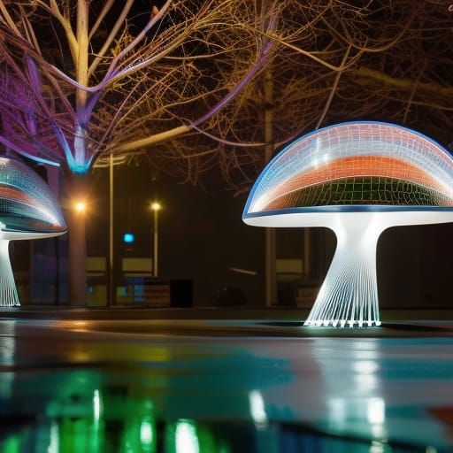 Worm-Mushroom Intelligence: Robot Contemplation in Cyberpunk...