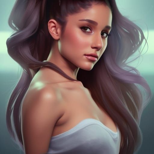 Ariana Grande Portrait in Dynamic Lighting