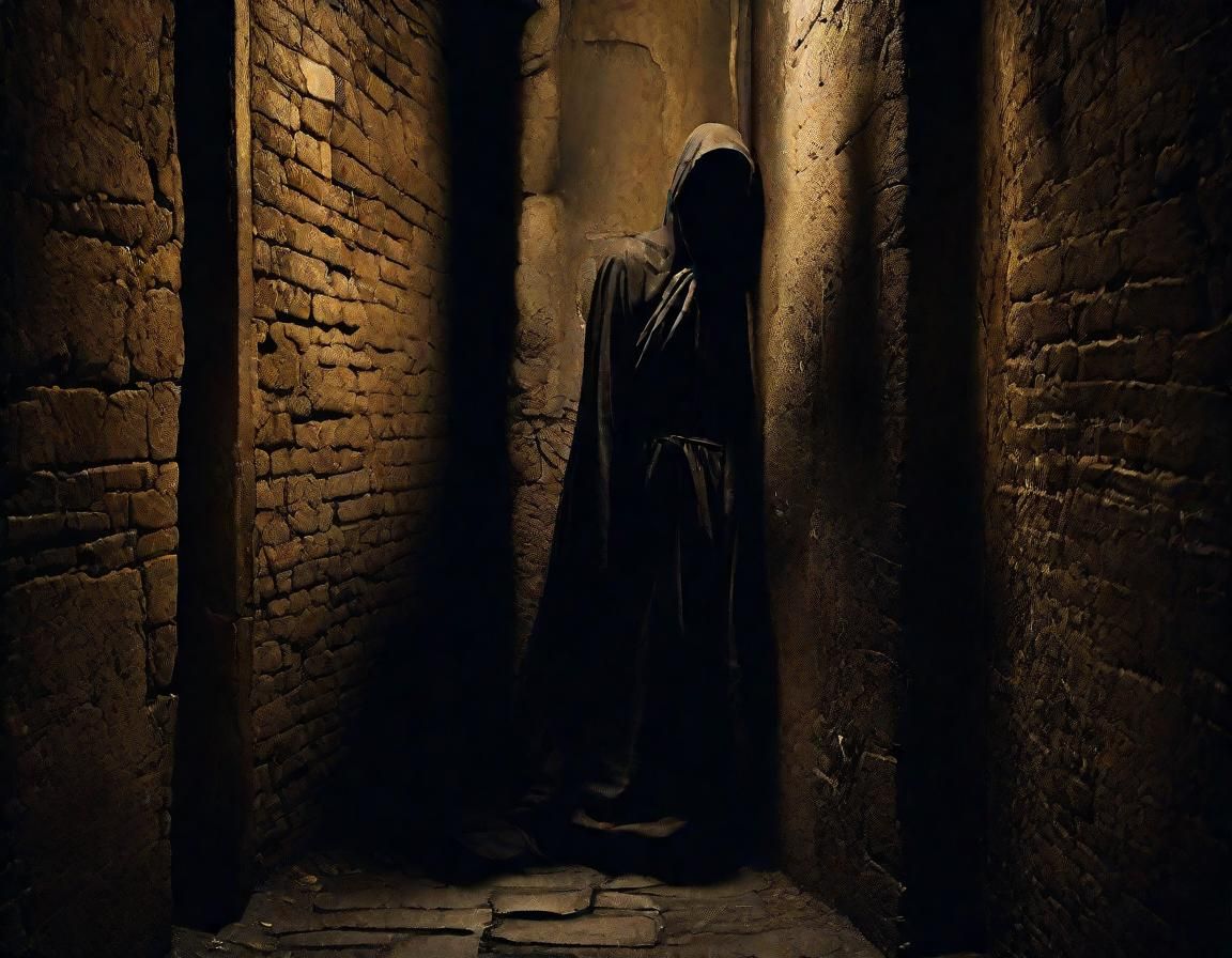 Dark Surrealism: Despair in a Dim Alleyway