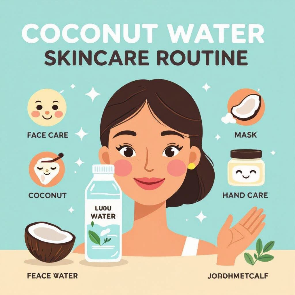 Coconut Water Skincare: Illustrated 7-Step Routine