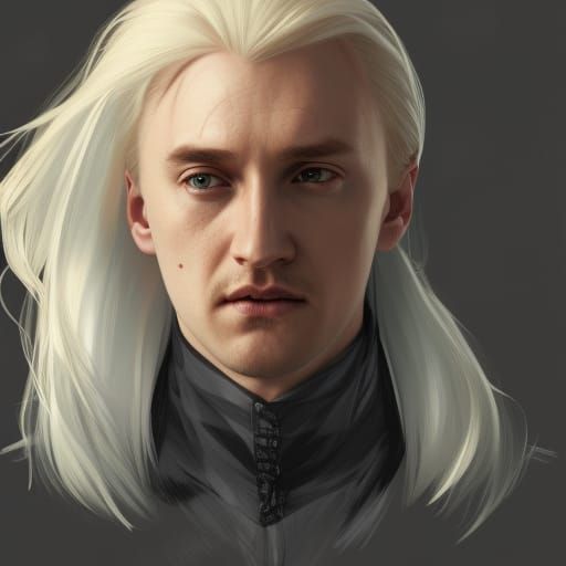 Draco Malfoy Portrait in Art Nouveau Style