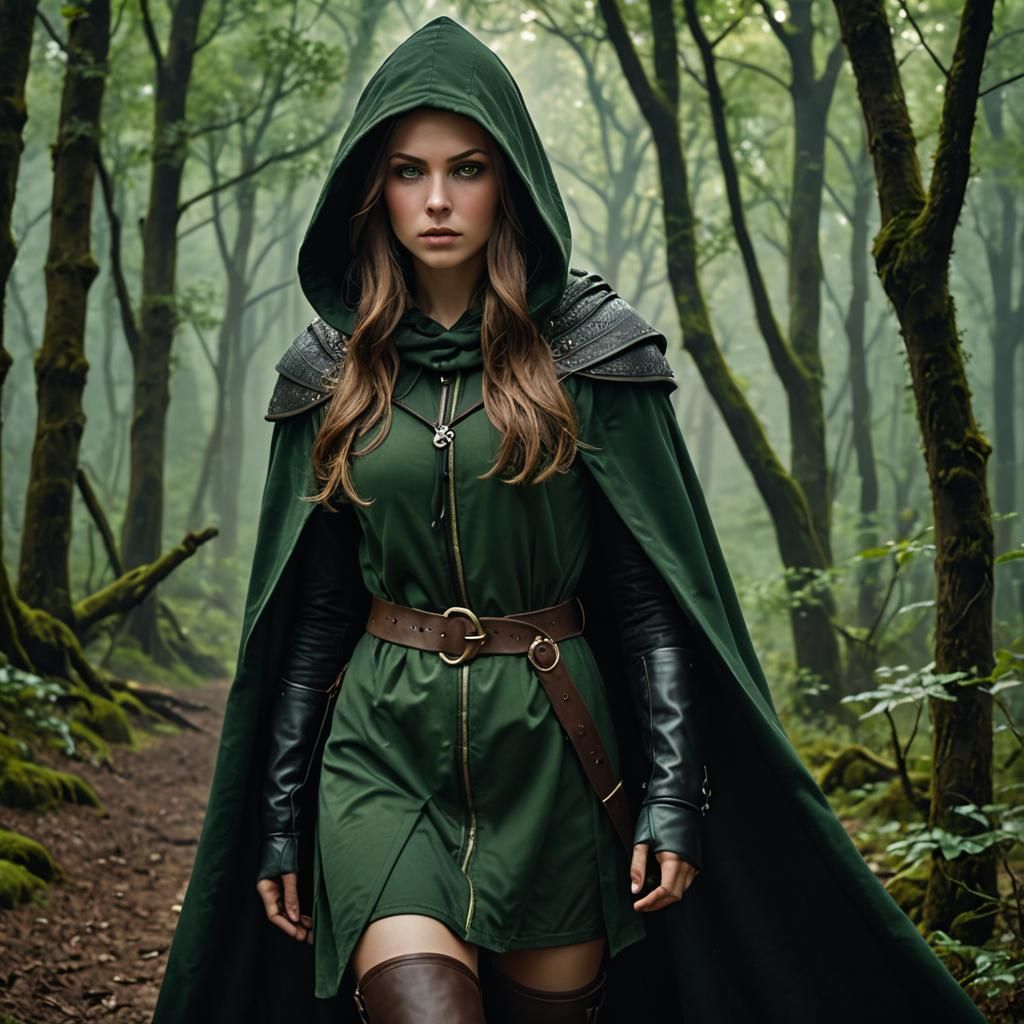 Medieval Fantasy Monk Portrait in Dystopian Style